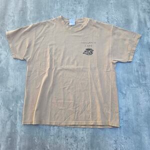 Vintage Y2K Mocha Brown Coffee Shop Shirt Size XL